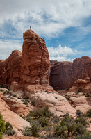 Climber, Arches National Park, Garden of Eden - Moab, Utah. Mar. 22, 2017